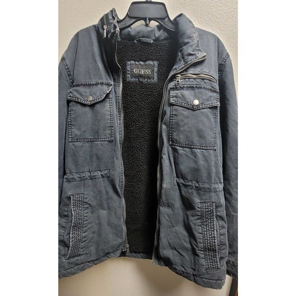 GUESS Sherpa-lined Trucker Bomber Jacket - Picture 5 of 8